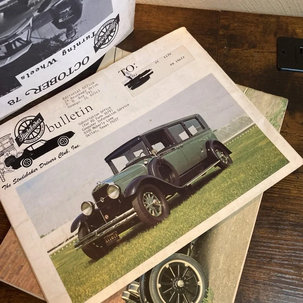 Antique Car Magazines Lot 1970s Studebaker Turning Wheels Photos Print Ads Vtg